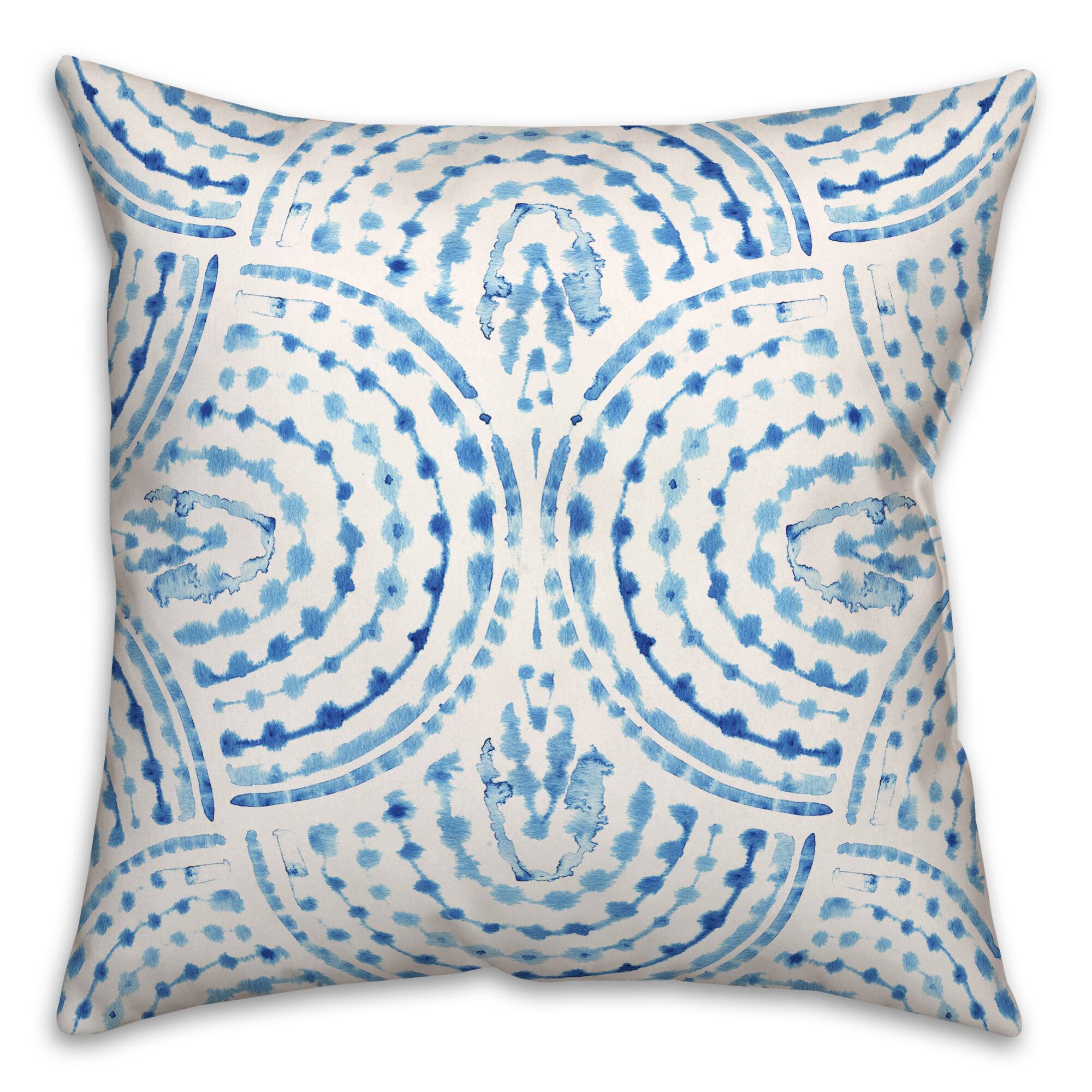 Watercolor Arcs Throw Pillow
